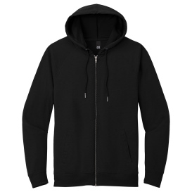 District DT573 Featherweight French Terry Full-Zip Hoodie - Black