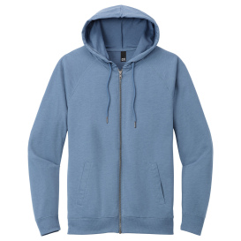District DT573 Featherweight French Terry Full-Zip Hoodie - Flint Blue Heather