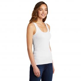 District DT6021 Women\'s V.I.T. Rib Tank - White