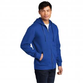 District DT6102 V.I.T. Fleece Full-Zip Hoodie - Deep Royal