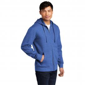 District DT6102 V.I.T. Fleece Full-Zip Hoodie - Royal Frost