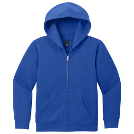 District DT6102Y Youth V.I.T Fleece Full-Zip Hoodie - Deep Royal