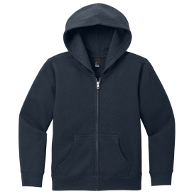 District DT6102Y Youth V.I.T Fleece Full-Zip Hoodie - New Navy