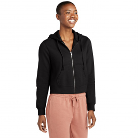 District DT6103 Womens V.I.T. Fleece Full-Zip Hoodie - Black