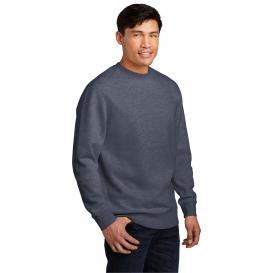 District DT6104 V.I.T. Fleece Crew Neck Sweatshirt - Heathered Navy