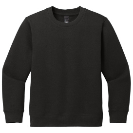 District DT6104Y Youth V.I.T Fleece Crew - Black