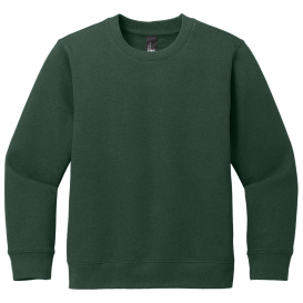 District DT6104Y Youth V.I.T Fleece Crew - Forest Green