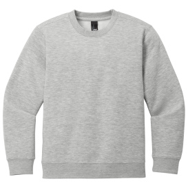 District DT6104Y Youth V.I.T Fleece Crew - Light Heather Grey