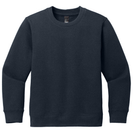 District DT6104Y Youth V.I.T Fleece Crew - New Navy