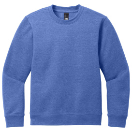 District DT6104Y Youth V.I.T Fleece Crew - Royal Frost