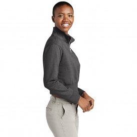 District DT6111 Women's V.I.T Fleece 1/2-Zip - Heathered Charcoal