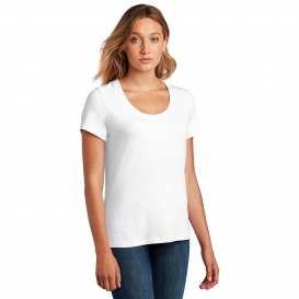 District DT7501 Women's Flex Scoop Neck Tee - White | Full Source