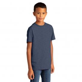 District DT8000Y Youth Re-Tee - Heathered Navy