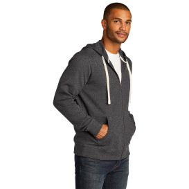 District DT8102 Re-Fleece Full-Zip Hoodie - Charcoal Heather