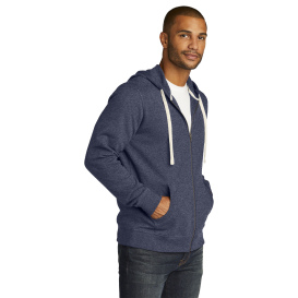 District DT8102 Re-Fleece Full-Zip Hoodie - Heathered Navy