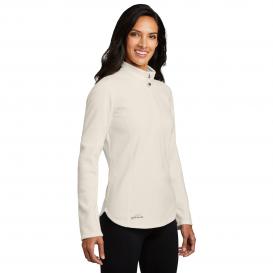 Eddie Bauer EB227 Ladies 1/2-Zip Microfleece Jacket - Ivory