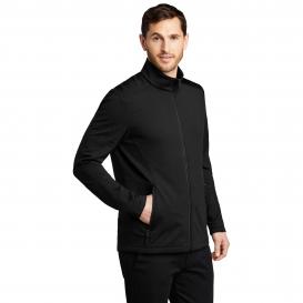 Port Authority F239 Grid Fleece Jacket - Deep Black