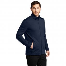 Port Authority F239 Grid Fleece Jacket - River Blue Navy