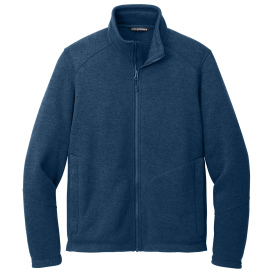 Port & Company F428 Arc Sweater Fleece Jacket - Insignia Blue Heather