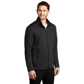 Port Authority F905 Collective Striated Fleece Jacket - Deep Black Heather