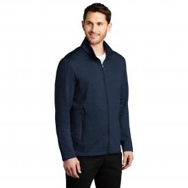 Port Authority F905 Collective Striated Fleece Jacket - River Blue Heather