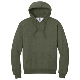 Jerzees IC49M Ultimate Unisex CVC Ring Spun Hooded Sweatshirt - Military Green Heather