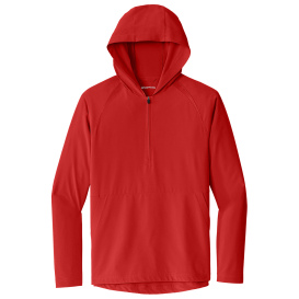 Sport-Tek JST488 Repeat 1/2-Zip Long Sleeve Hooded Jacket - Deep Red