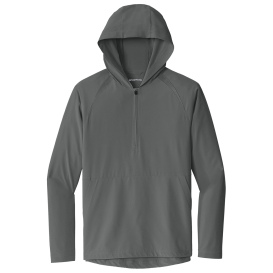 Sport-Tek JST488 Repeat 1/2-Zip Long Sleeve Hooded Jacket - Iron Grey