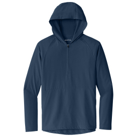 Sport-Tek JST488 Repeat 1/2-Zip Long Sleeve Hooded Jacket - True Navy
