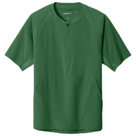 Sport-Tek JST489 Repeat 1/2-Zip Short Sleeve Jacket - Forest Green