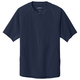 Sport-Tek JST489 Repeat 1/2-Zip Short Sleeve Jacket - True Navy