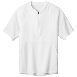 Sport-Tek JST489 Repeat 1/2-Zip Short Sleeve Jacket - White