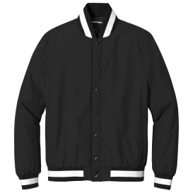Sport-Tek JST58 Insulated Varsity Jacket - Black