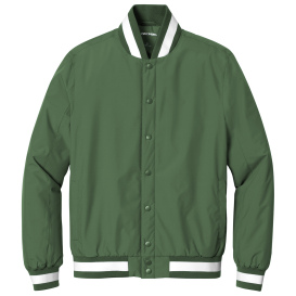 Sport-Tek JST58 Insulated Varsity Jacket - Forest Green