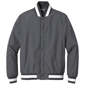 Sport-Tek JST58 Insulated Varsity Jacket - Graphite
