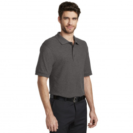 Port Authority K500ES Extended Size Silk Touch Polo - Charcoal Heather Grey