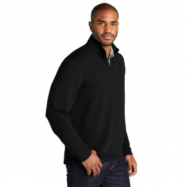 Port Authority K825 Microterry 1/4-Zip Pullover - Deep Black