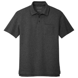 Port Authority K868 C-FREE Cotton Blend Pique Pocket Polo - Charcoal Heather
