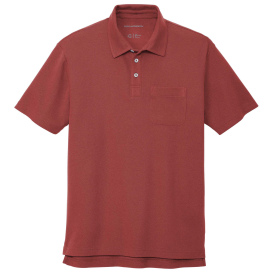 Port Authority K868 C-FREE Cotton Blend Pique Pocket Polo - Garnet