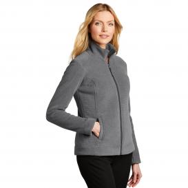 Port Authority L211 Ladies Ultra Warm Brushed Fleece Jacket - Gusty Grey/Sterling Grey