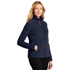 Port Authority L211 Ladies Ultra Warm Brushed Fleece Jacket - Insignia Blue/River Blue Navy