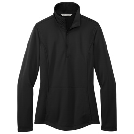 Port Authority L804 Ladies Smooth Fleece 1/4-Zip - Black