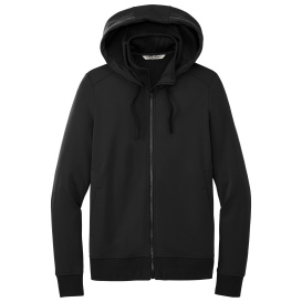 Port Authority L814 Ladies Smooth Fleece Hooded Jacket - Deep Black