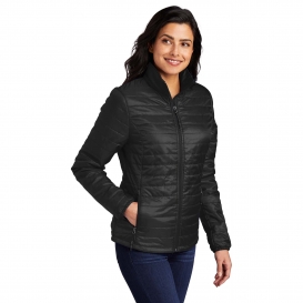 Port Authority L850 Ladies Packable Puffy Jacket - Deep Black | Full Source