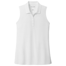 Port Authority LK110SV Ladies Dry Zone UV Micro-Mesh Sleeveless Polo - White