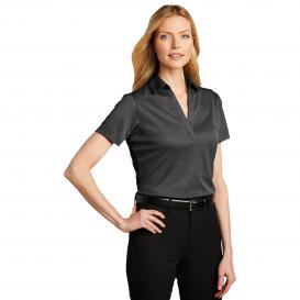 Port Authority LK542 Ladies Heathered Silk Touch Performance Polo - Black Heather