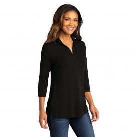 Port Authority LK5601 Ladies Luxe Knit Tunic - Deep Black