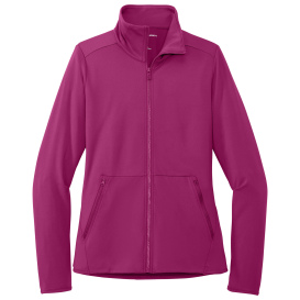 Port Authority LK595 Ladies Accord Stretch Fleece Full-Zip - Wine