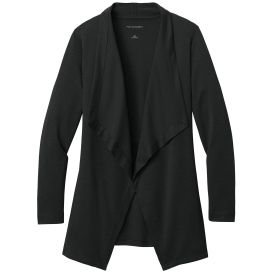 Port Authority LK820 Ladies Breakwater Open Cardigan - Deep Black