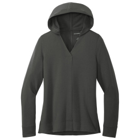 Port Authority LK826 Ladies Microterry Pullover Hoodie - Charcoal